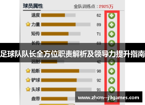 足球队队长全方位职责解析及领导力提升指南
